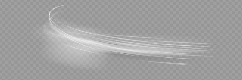 Light trail wave, fire path trace line and effect curve twirl. Neon motion Stock Illustration