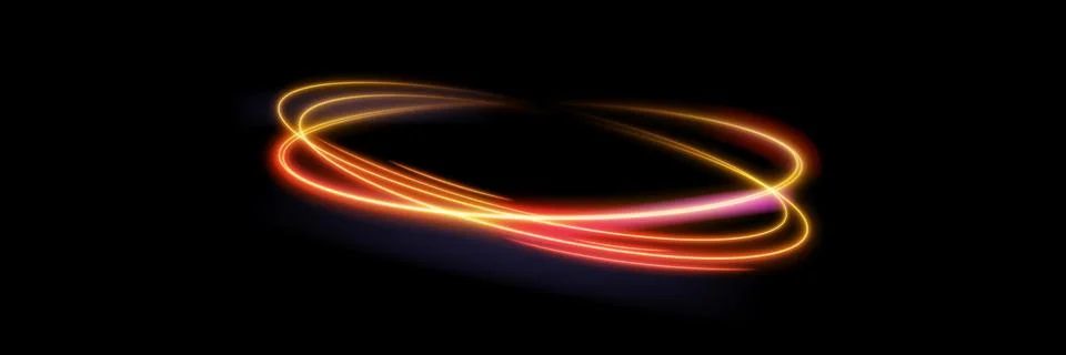 Light trail wave, fire path trace line, car lights Stock Illustration