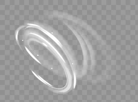 Light trail wave, fire path trace line and effect curve twirl. Illustrazione stock