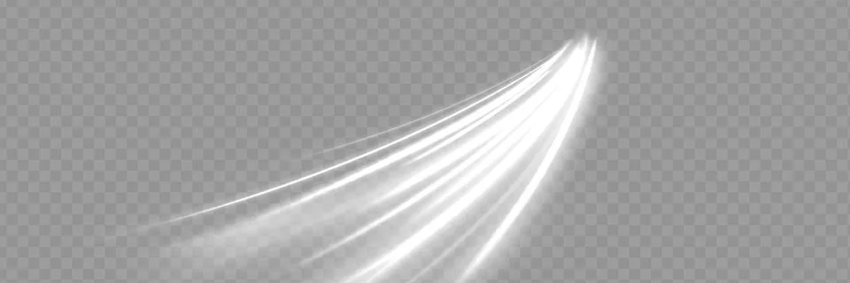 Light trail wave, fire path trace line and effect curve twirl. Neon motion Stock Illustration