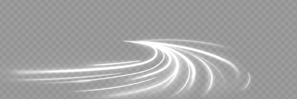 Light trail wave, fire path trace line and effect curve twirl. Neon motion .. Stock Illustration