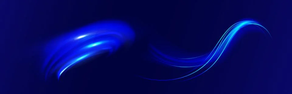 Light trail wave, fire path trace line, car lights, optic fiber and Stock Illustration