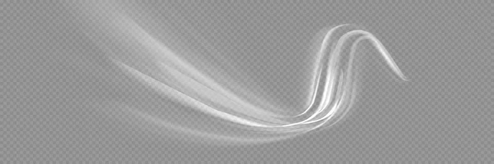 Light trail wave, fire path trace line and effect curve twirl. Neon motion Stock Illustration