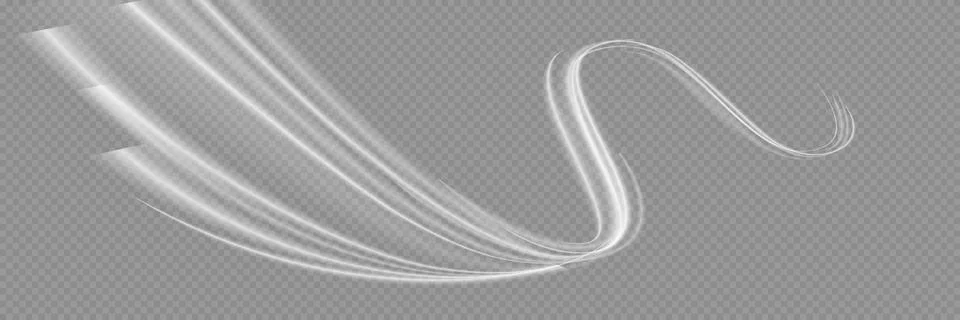 Light trail wave, fire path trace line and effect curve twirl. Neon motion Stock Illustration
