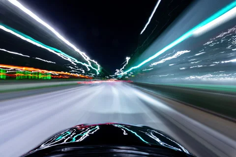 Light trails from car Stock Footage 264074866
