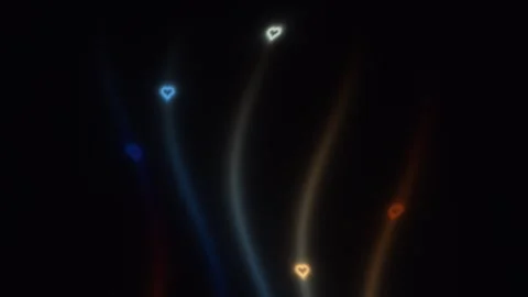 Light trails in dark background with colorful glowing Stock Footage 338037736