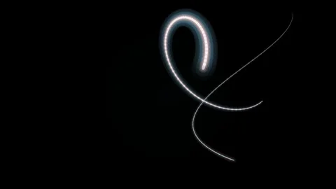 Light Trails Forming Swirling Patterns in Dark Space. Stock Footage 329466793