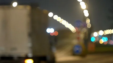 The light trails on the modern building background Stock Footage 98312603