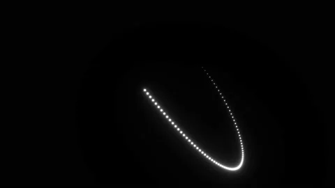 Light With Trails Moving Randomly Around Frame Mask 库存影片 143912819