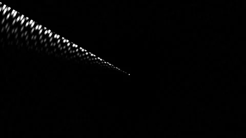 Light trails moving through dark space at high speed Stock Footage 339349537