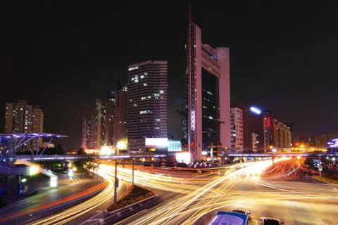 Light trails Stock Photos