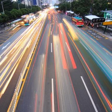 Light trails Stock Photos