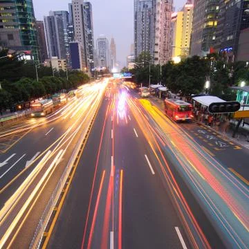 Light trails Stock Photos