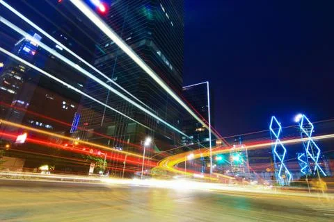 Light trails Stock Photos