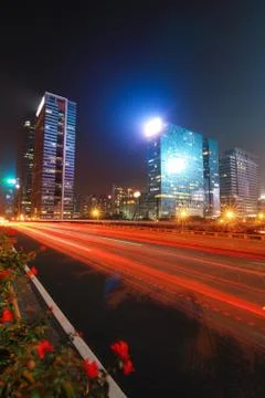 Light trails Stock Photos