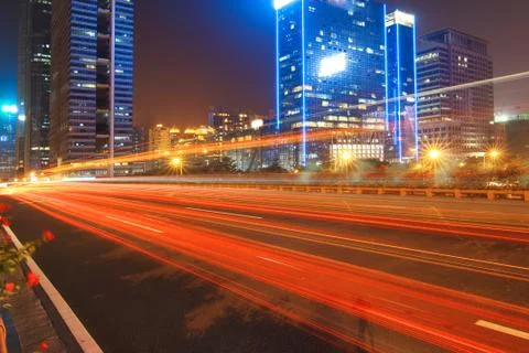 Light trails Stock Photos