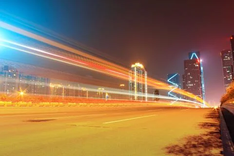 Light trails Foto stock