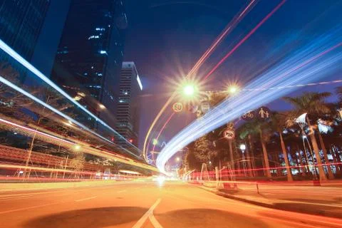 Light trails Foto stock