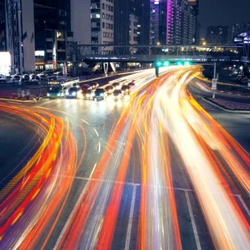 Light trails Stock Photos