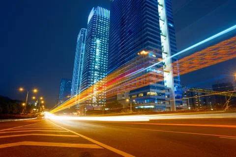 Light trails Stock Photos