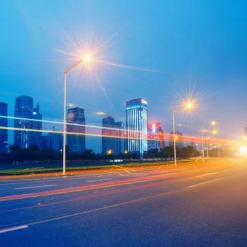 Light trails Stock Photos