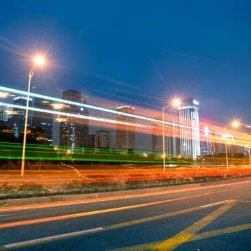 Light trails Stock Photos