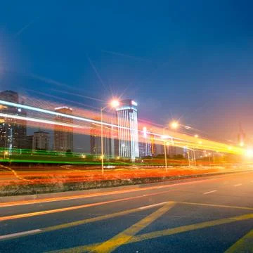 Light trails Stock Photos