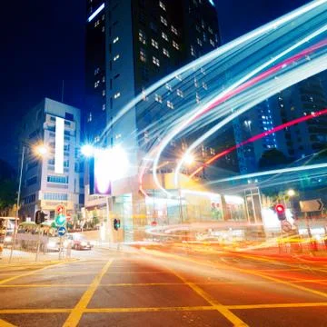 Light trails Stock Photos