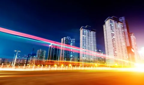 Light trails Stock Photos