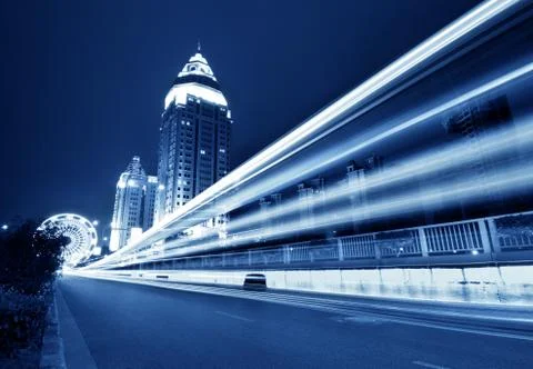 Light trails Stock Photos