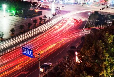 Light trails Stock Photos