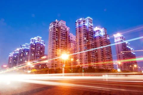 Light trails Stock Photos