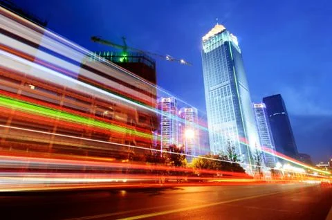 Light trails Stock Photos