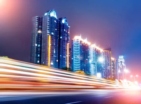 Light trails Stock Photos