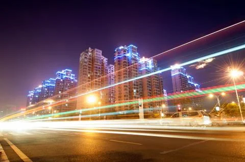 Light trails Foto stock