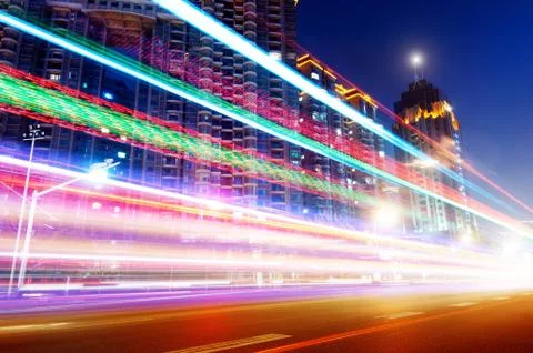 Light trails Stock Photos