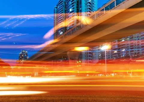 Light trails Stock Photos