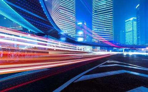 Light trails Stock Photos