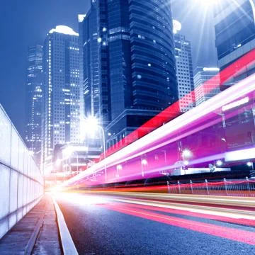 Light trails Stock Photos