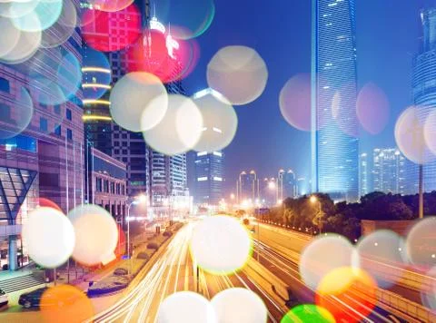 Light trails Stock Photos