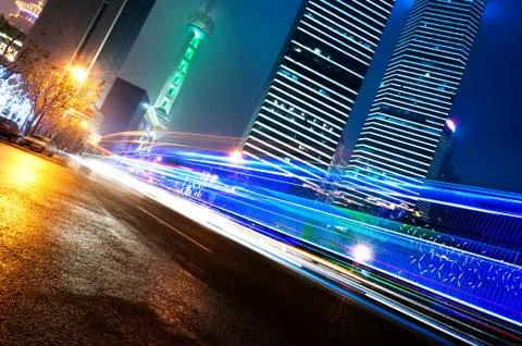 Light trails Stock Photos