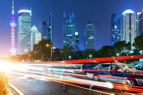 Light trails Stock Photos