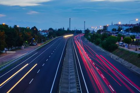Light trails Stock Photos