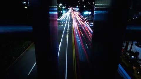 Light Trails at Rush Hour Stock Photos