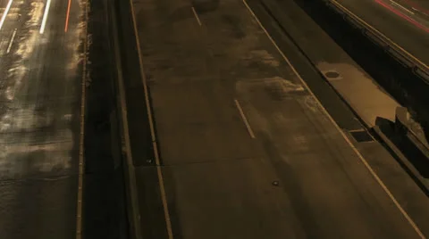 Light Trails Time Lapse on Interstate Freeways Portland Oregon Video stock 26205030