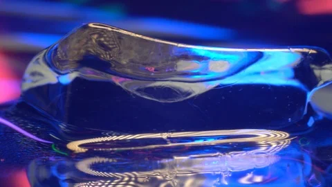 Light transforming in body of the ice Stock Footage 106821211