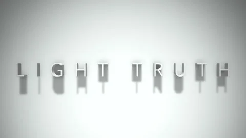 Light truth 3D title animation with shadows on a white background Vídeos de archivo 297567104