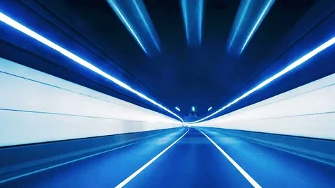 Light tunel timelapse Stock Footage 74406072
