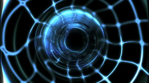 Light tunnel. Abstract high technology structure.  Stock Footage 33869979