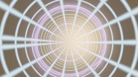 Light tunnel with geometric lines and bright center focus Stock Footage 337388360